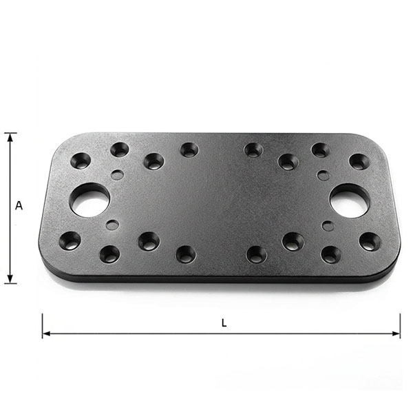 MINUTEX Piastra Giunzione Diritta MM130X55X2,5 Acciaio Grafite